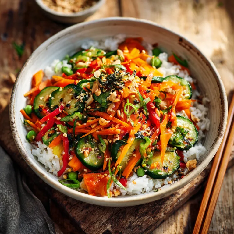 Bol de riz sauté aux légumes avec carottes, poivrons et petits pois garni de graines de sésame