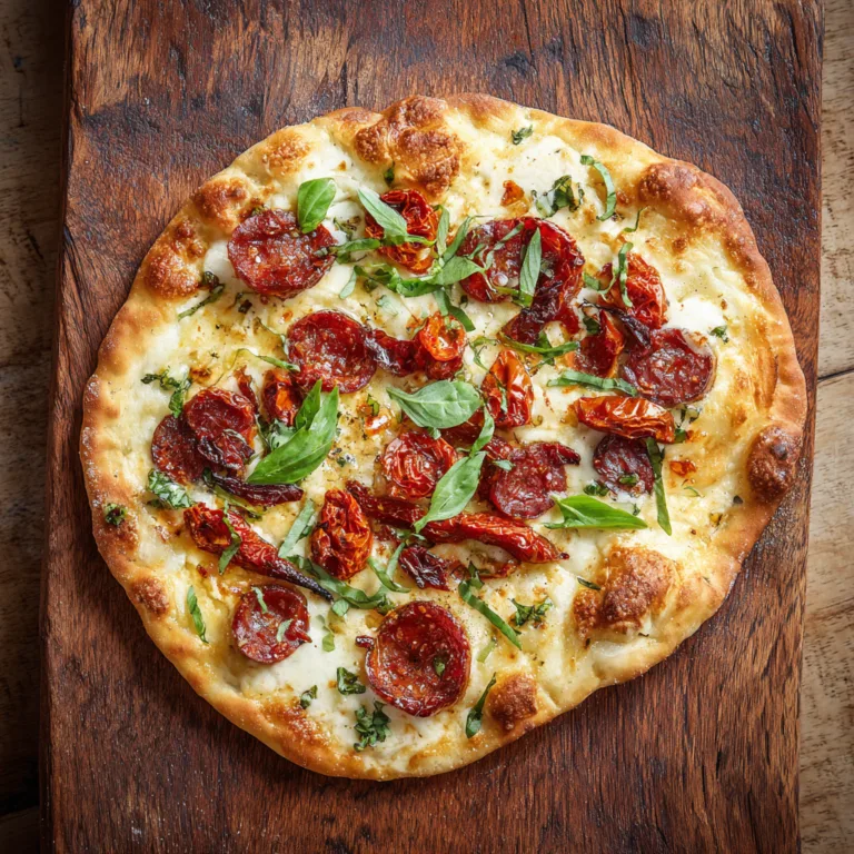 pizza-naan-facile-rapide-vue-dessus-garnie-mozzarella-chorizo