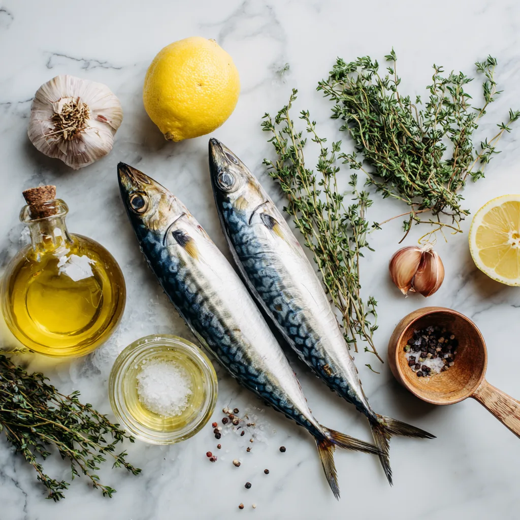 Ingrédients pour préparer des filets de maquereau sauce moutarde miel