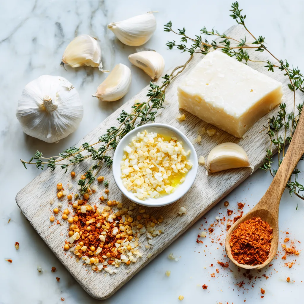 Ingrédients recette pommes de terre smashées à plat