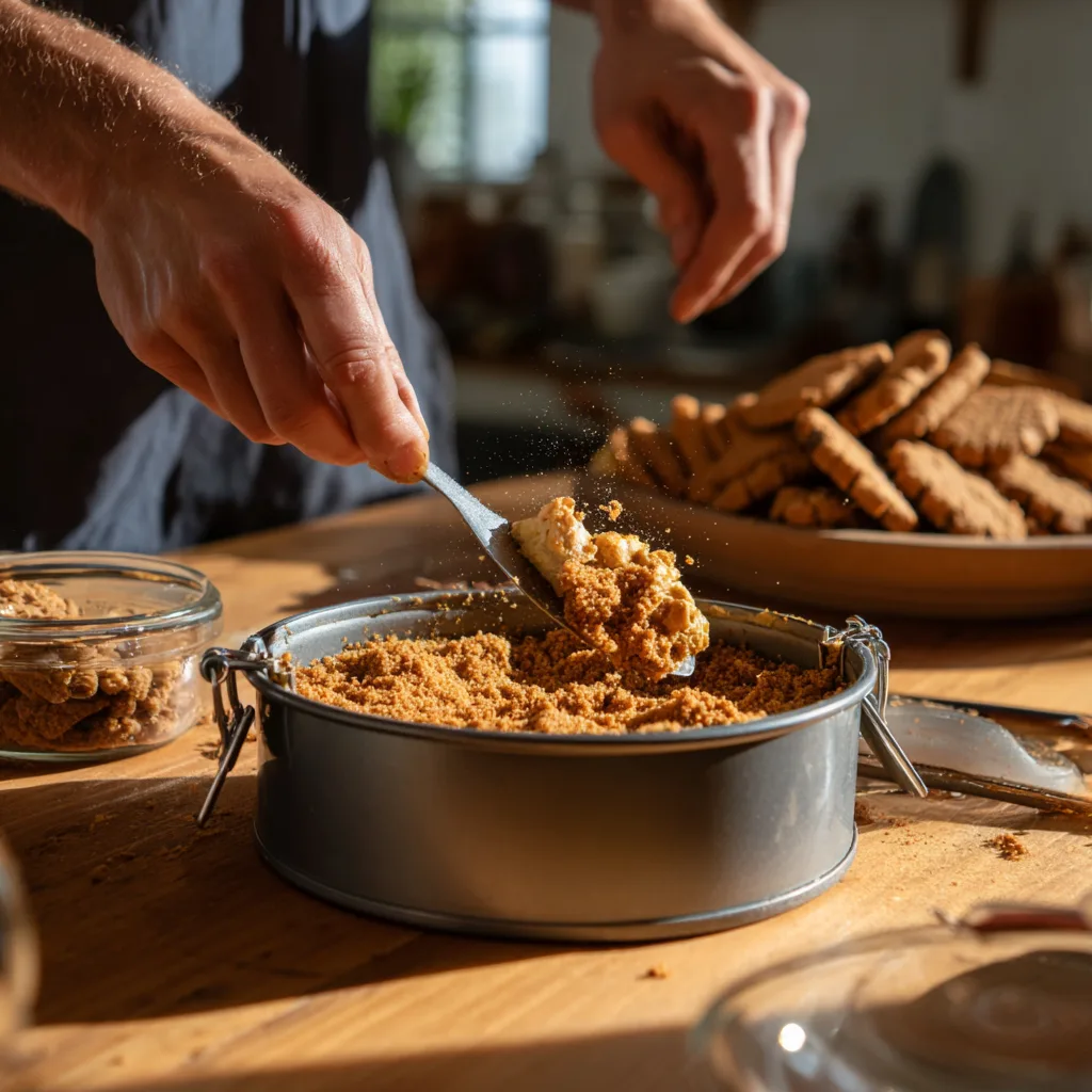 Préparation base biscuitée cheesecake citron sans cuisson moule charnière