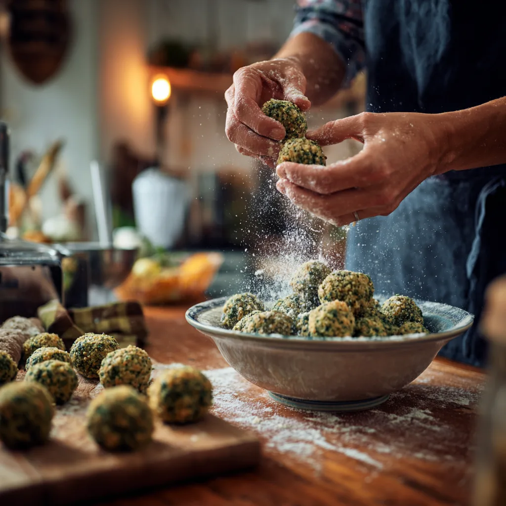 Préparation des falafels maison pour wraps falafel houmous