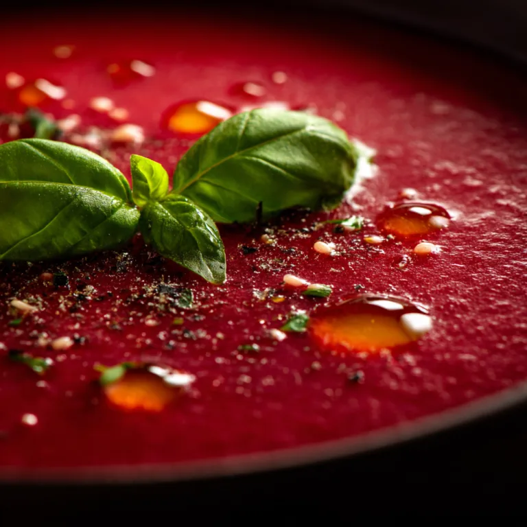 texture crémeuse gazpacho tomates et concombre gros plan