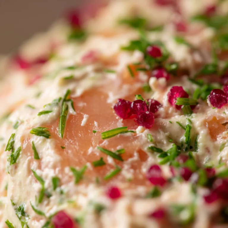 Gros plan texture crémeuse rillettes saumon fumé herbes fraîches